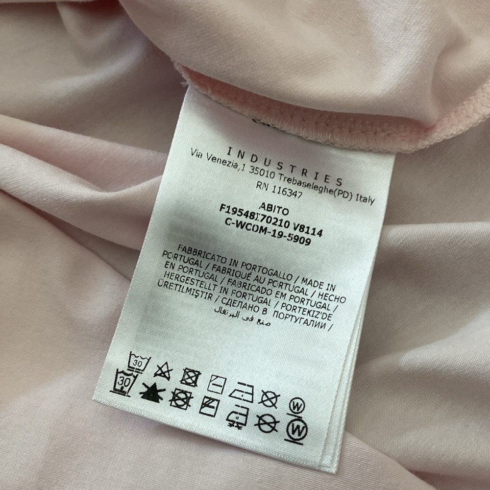 Moncler Girls' Solid Long Sleeve Pink Cotton Dress Size 12 - Picture 6 of 8